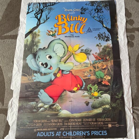 LARGE MOVIE POSTER - AUSTRALIAN FILM - BLINKY BILL, THE MISCHIEVOUS KOALA - Picture 1 of 3